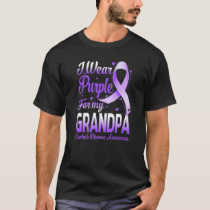 Ich trage Lila für meine Grandpa-Morbus Aware T-Shirt
