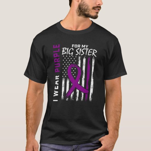 Ich trage Lila für meine große Schwester Epilepsie T-Shirt (Vorderseite)