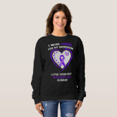 Ich trage Lila für meine Großmutter Lupus Sweatshirt (Vorne ganz)