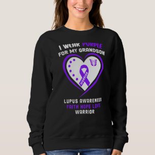 Ich trage Lila für meine Großmutter Lupus Sweatshirt