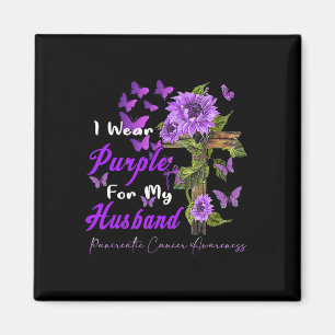 Ich trage Lila für meine häusliche Pankreaskrebser Magnet