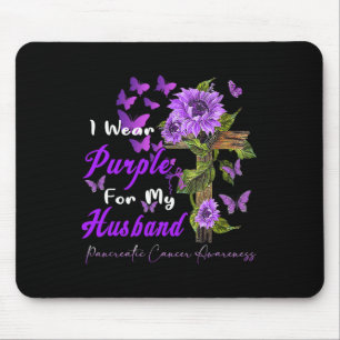 Ich trage Lila für meine häusliche Pankreaskrebser Mousepad