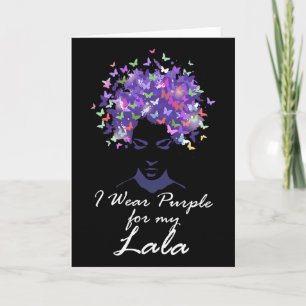 Ich trage Lila für meine Lala-Mom-Support Heimerhe Karte