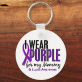 Ich trage Lila für meine Mama 10 Lupus Schlüsselanhänger (Vorderseite)