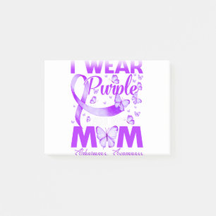 Ich trage Lila für meine Mama Alzheimer's Awarenes Post-it Klebezettel