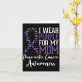 Ich trage Lila für meine Mama Bauchspeicheldrüsenk Karte (Gelbe Blume)