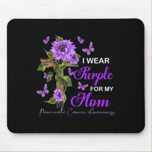 Ich trage Lila für meine Mama Bauchspeicheldrüsenk Mousepad