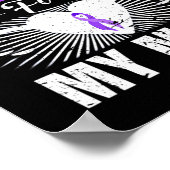 Ich trage Lila für meine Mama Epilepsie Awareness Poster (Ecke)