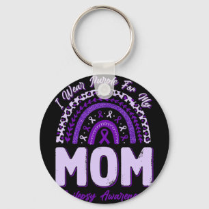 Ich trage Lila für meine Mama Epilepsie Awareness Schlüsselanhänger
