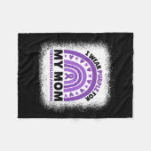 Ich trage Lila für meine Mama Fibromyalgie Fleecedecke (Vorderseite (Horizontal))
