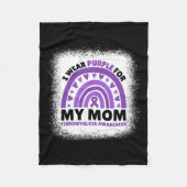 Ich trage Lila für meine Mama Fibromyalgie Fleecedecke (Vorderseite)