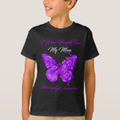 Ich trage Lila für meine Mama Fibromyalgie Krieger T-Shirt (Vorderseite)
