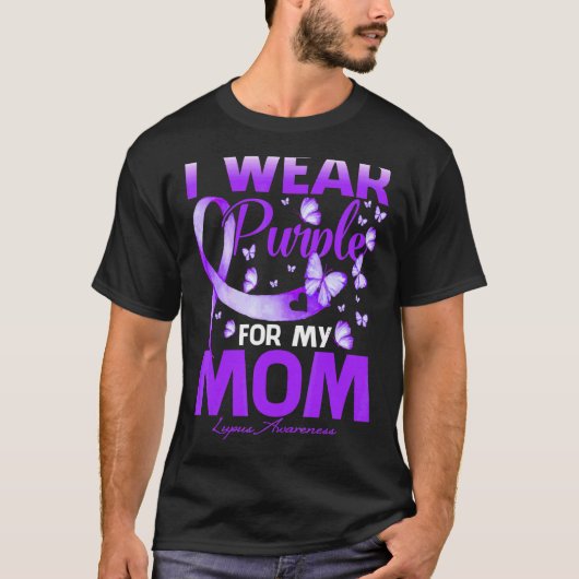 Ich trage Lila für meine Mama Lupus-Butterfly T-Shirt (Vorderseite)