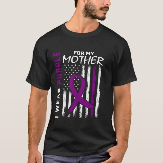 Ich trage Lila für meine Mama Mutter Epilepsie Bew T-Shirt (Vorderseite)
