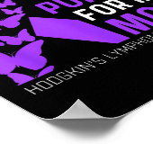 Ich trage Lila für meine Mamas Hodgkins Lymphoma A Poster (Ecke)