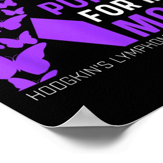 Ich trage Lila für meine Mamas Hodgkins Lymphoma A Poster (Ecke)