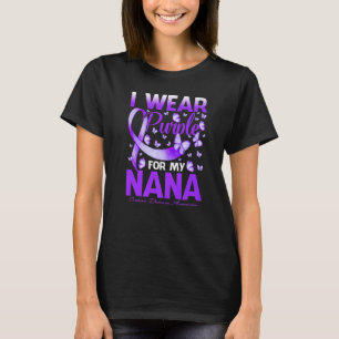 Ich trage Lila für meine Nana Crohn und Krankheits T-Shirt