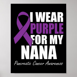 Ich trage Lila für meine Nana Pankreaskrebs Awaren Poster