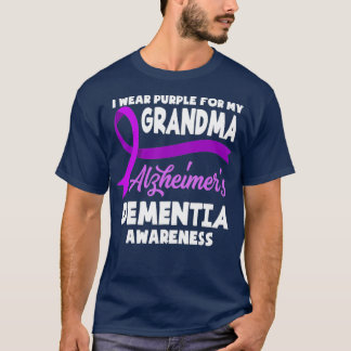 Ich trage Lila für meine Oma-Alzheimer-Demenz T-Shirt