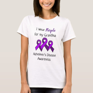 Ich trage Lila für meine Oma-Alzheimer-Krankheit T-Shirt