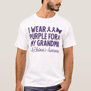 Ich trage Lila für meine Oma Alzheimer's Bewusstse T-Shirt