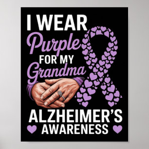 Ich trage Lila für meine Oma Demenz Heimers vor de Poster