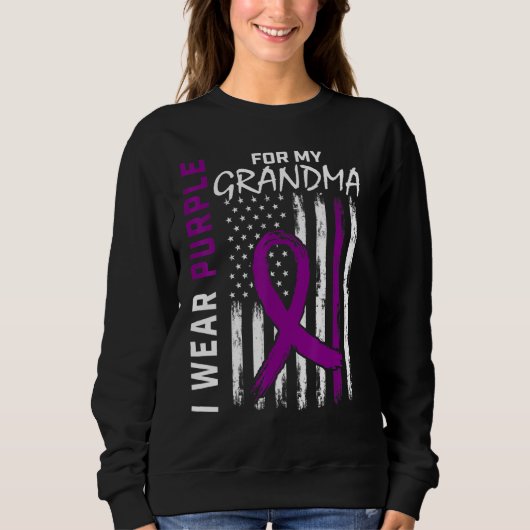 Ich trage Lila für meine Oma Epilepsie Awareness F Sweatshirt (Vorderseite)