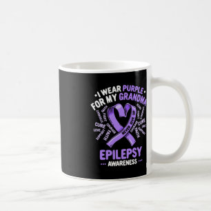 Ich trage Lila für meine Oma Epilepsie Awareness Kaffeetasse