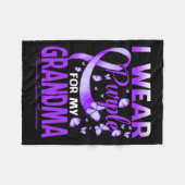 Ich trage Lila für meine Oma Pankreaskrebs Awa Fleecedecke (Vorderseite (Horizontal))