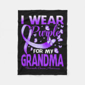 Ich trage Lila für meine Oma Pankreaskrebs Awa Fleecedecke (Vorderseite)