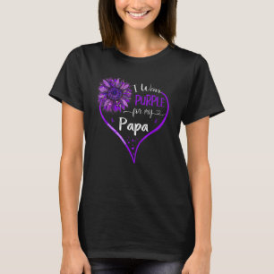 Ich trage Lila für meine Papa Epilepsie Awareness T-Shirt