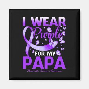 Ich trage Lila für meine Papa-Pankreaskrebs Awaren Magnet