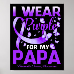 Ich trage Lila für meine Papa-Pankreaskrebs Awaren Poster