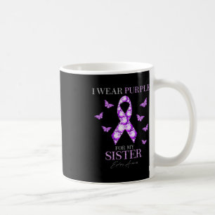 Ich trage Lila für meine Schwester Epilepsie Aware Kaffeetasse