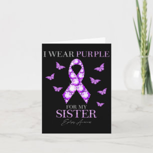 Ich trage Lila für meine Schwester Epilepsie Aware Karte