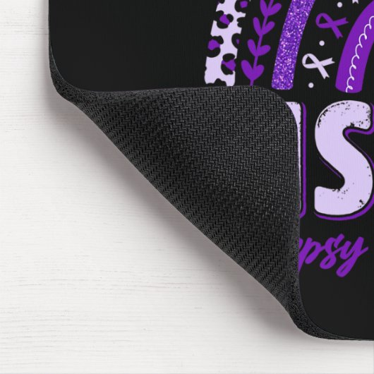 Ich trage Lila für meine Schwester Epilepsie Aware Mousepad (Ecke)