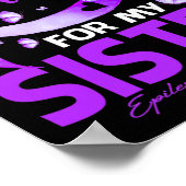 Ich trage Lila für meine Schwester Epilepsie Aware Poster (Ecke)