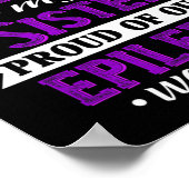 Ich trage Lila für meine Schwester Epilepsy Warrio Poster (Ecke)