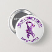 Ich trage Lila für meine Schwester | MCAS-Magerzel Button (Vorne & Hinten)