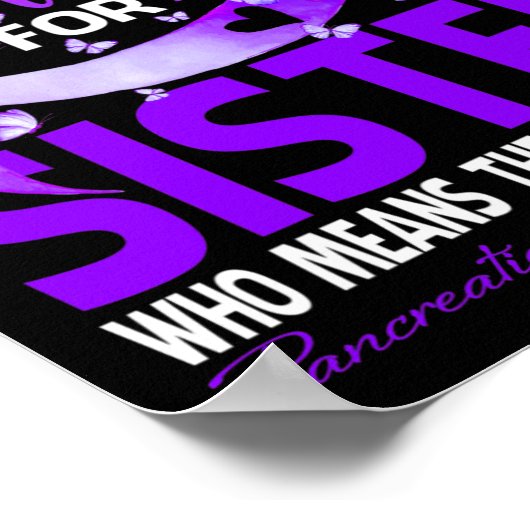 Ich trage Lila für meine Schwester Pankreaskrebs A Poster (Ecke)