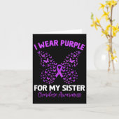 Ich trage Lila für meine Schwester Überdosierung B Karte (Gelbe Blume)