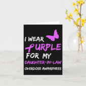 Ich trage Lila für meine Schwesterntochter-Überdos Karte (Gelbe Blume)