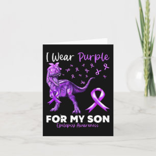 Ich trage Lila für meine Sohn Epilepsie Awareness Karte