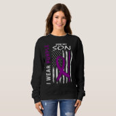 Ich trage Lila für meine Sohn Epilepsie Awareness Sweatshirt (Vorne ganz)