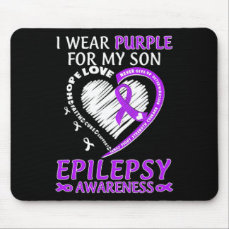 Ich trage Lila für meine Sohn Epilepsie Bewusstsei Mousepad