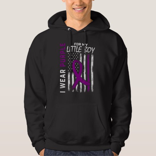 Ich trage Lila für meine Sohn Little Boy Epilepsy Hoodie (Vorderseite)