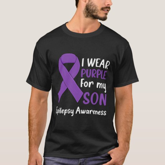 Ich trage Lila für meine Son Epilepsy Awareness Ep T-Shirt (Vorderseite)