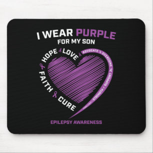 Ich trage Lila für meine Son Epilepsy Awareness Ma Mousepad