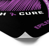 Ich trage Lila für meine Son Epilepsy Awareness Ma Poster (Ecke)