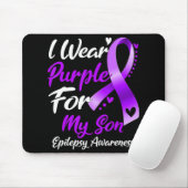 Ich trage Lila für meine Son Epilepsy-Geschenke Mousepad (Mit Mouse)
